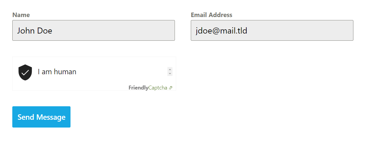 Friendly Captcha automatically solved in a Forminator form