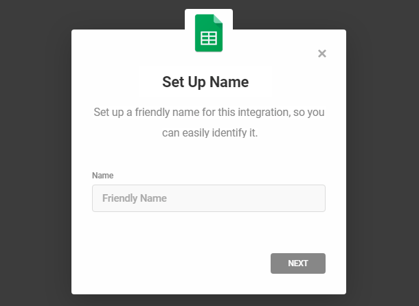 Set up connection name for Google sheets integration in Forminator