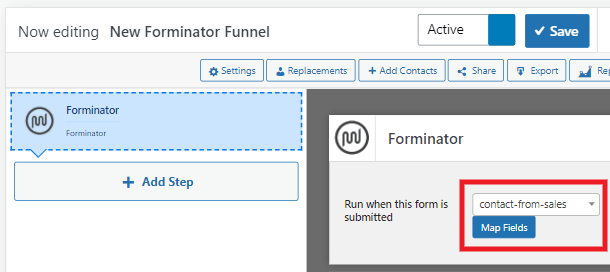 Select Forminator form to use in Groundhogg integration
