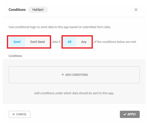 Send data conditionally to 3rd-party apps in Forminator