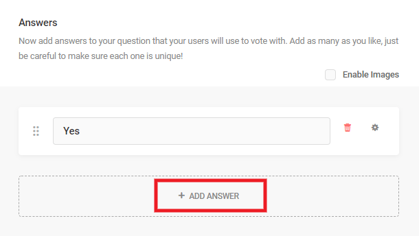 Add an answer to a Forminator poll