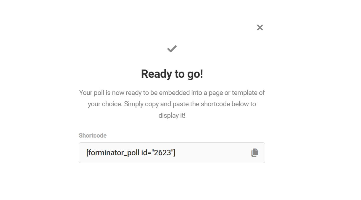 polls shortcode