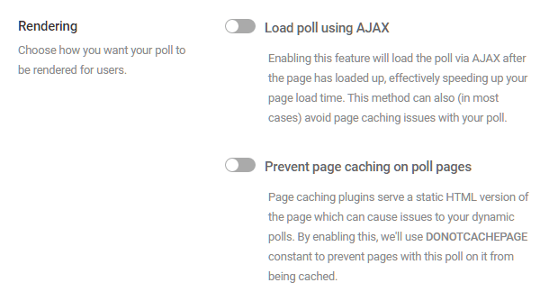 Adjust rendering options in Forminator poll