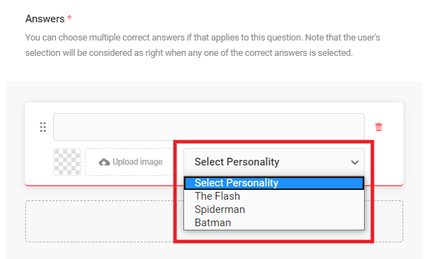 Associate a personality with an answer in a Forminator quiz