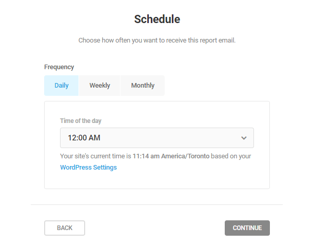 Set a schedule for a report in Forminator