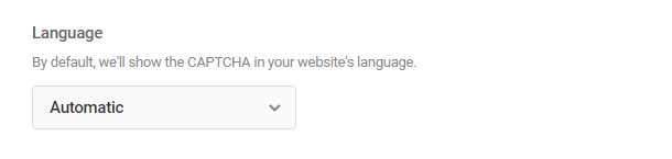 Set captcha language in Forminator