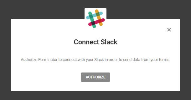 Authorize Forminator to connect with Slack
