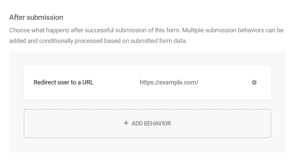 Configure form submission behavior in Forminator
