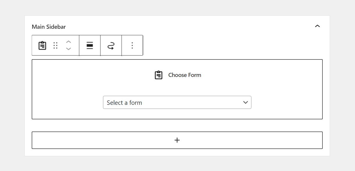 Select form for widget
