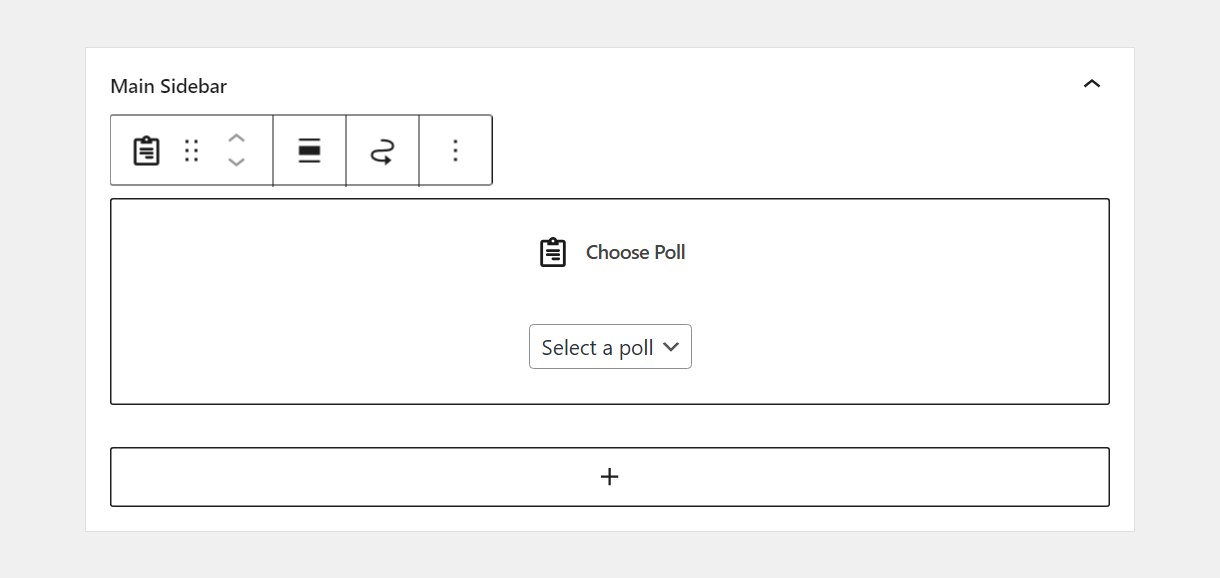 Select poll for widget