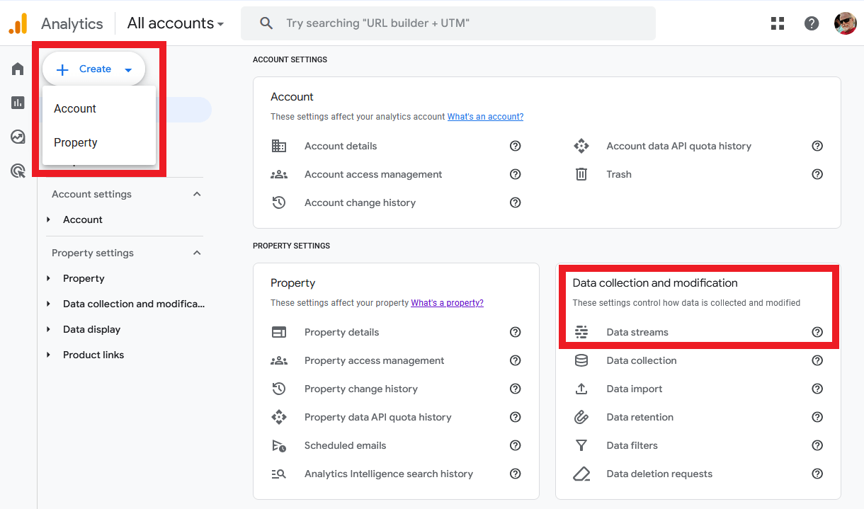 Google Analytics account structure