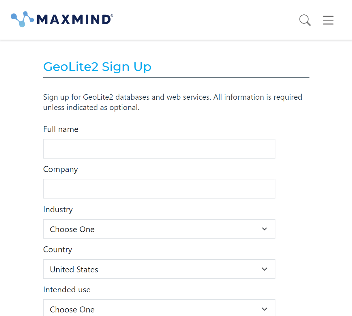 geolite signup
