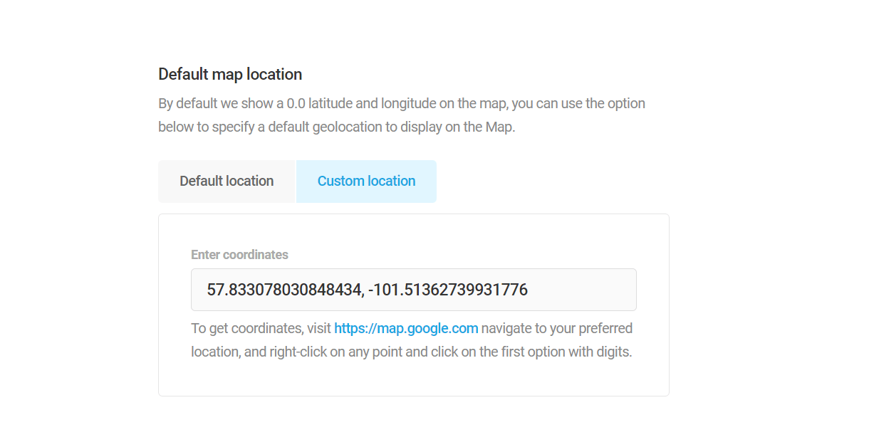 geolocation custom map