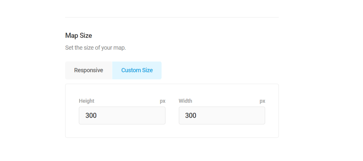 geolocation map size