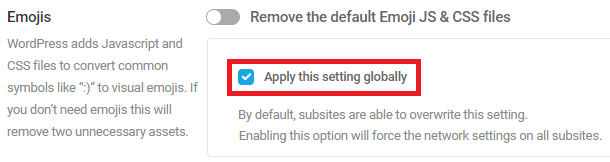 global emojis settings