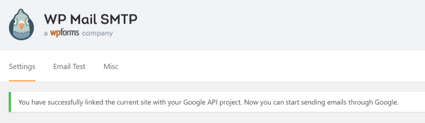 Screenshot of configuration complete success message