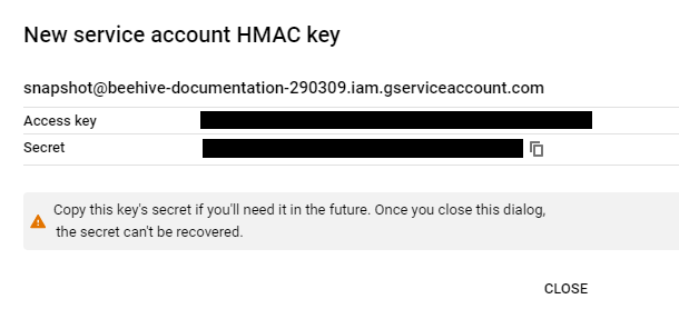 google cloud hmac key