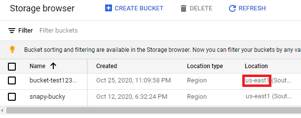 google cloud region