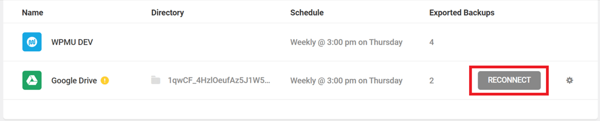 google drive reconnect