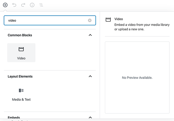 Where you find the audio block in Gutenberg.