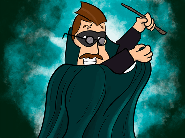 Cartoon - Harry Hustle Potter