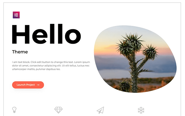Hello Elementor theme.