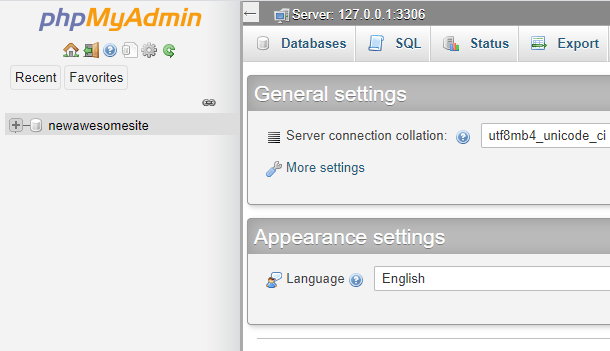 Hosting phpMyAdmin