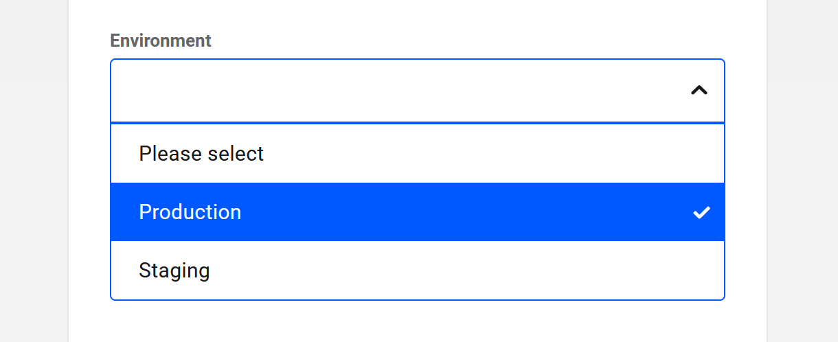 Environment option when creating a SFTP or SSH user