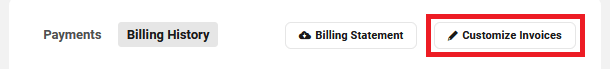 Customize invoices from WPMU DEV on your Account page