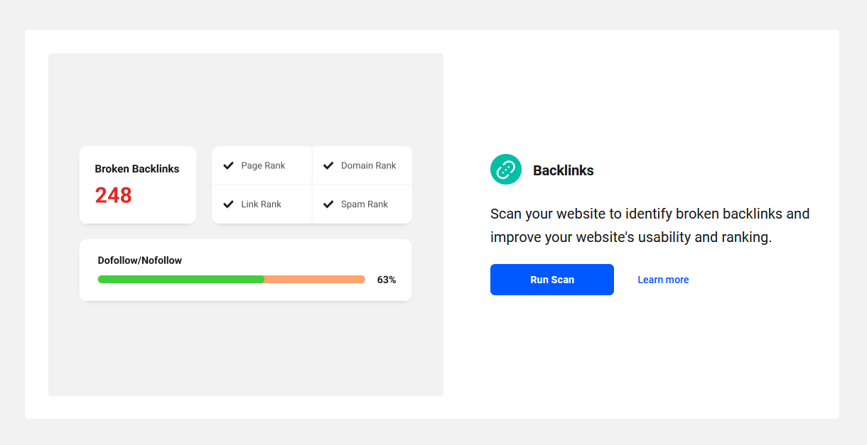 Activate the Backlinks Checker in The Hub