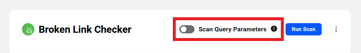 Scan query parameters option in BLC