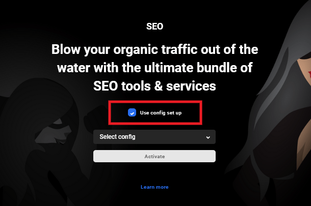 Select a config when activating a service in the Hub