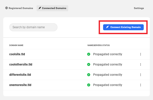 Connect a new domain to the Hub