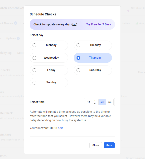 Automate schedule options in the free Hub