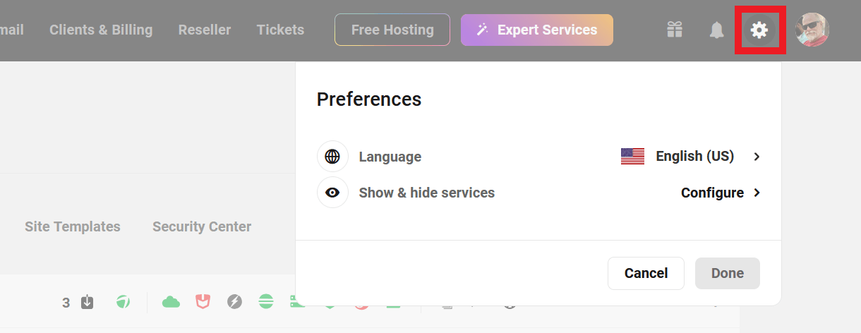 Edit your Hub preferences