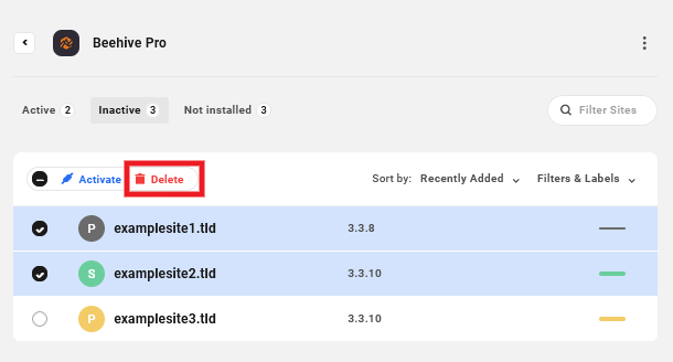 Bulk delete plugins