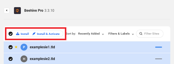 site install activate bulk