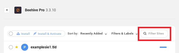 filter sites