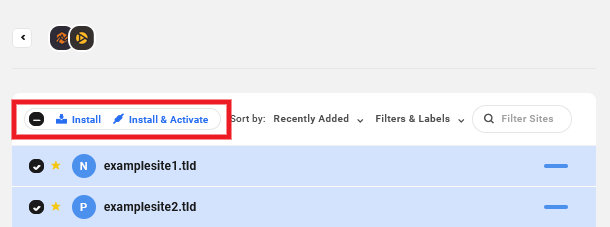 add to site bulk install