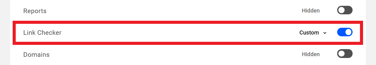 Customize capabilities in the Hub Link Checker module