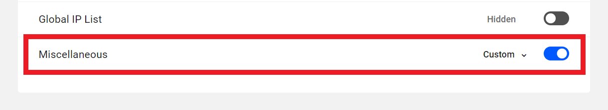Customize capabilities in the Hub Miscellaneous module