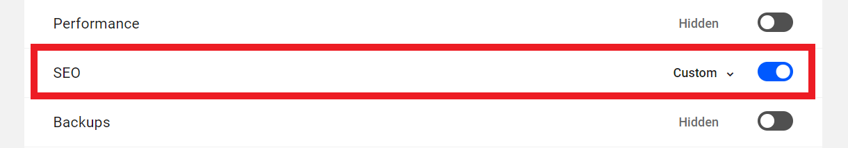 Customize capabilities in the Hub SEO module