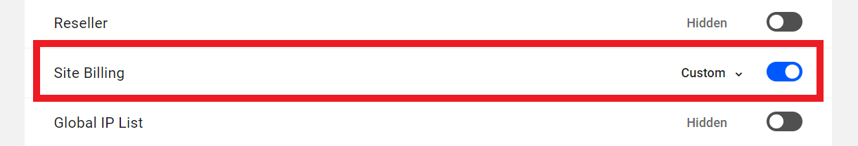 Customize capabilities in the Hub Site Billing module