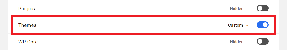 Customize capabilities in the Hub Themes module