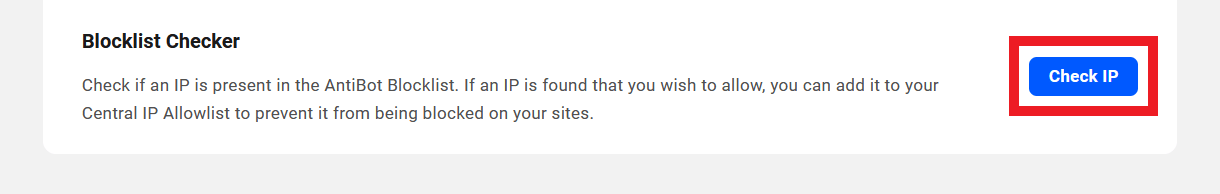 Check if an IP is on the AntiBot blocklist