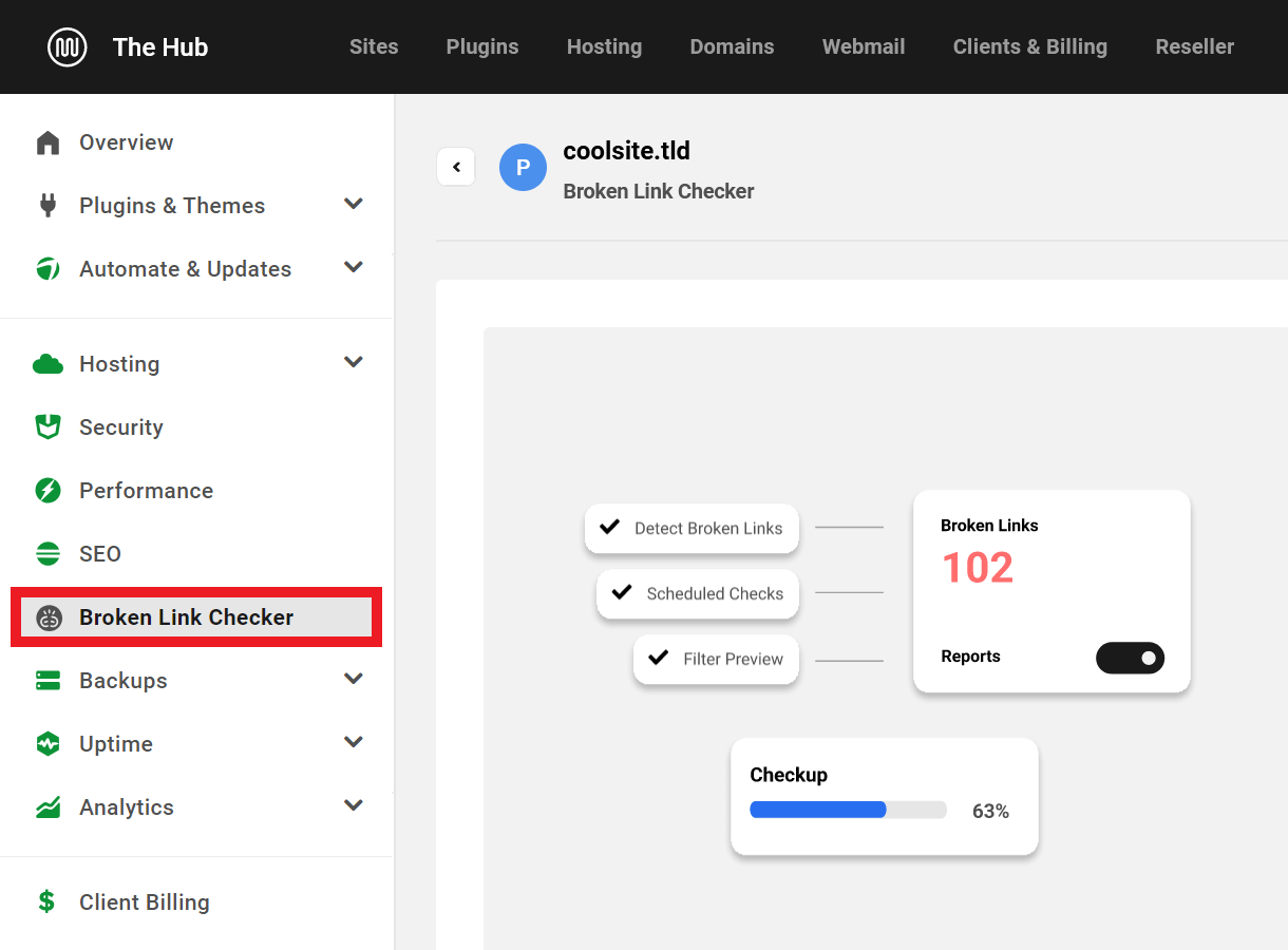 Broken Link Checker in the Hub