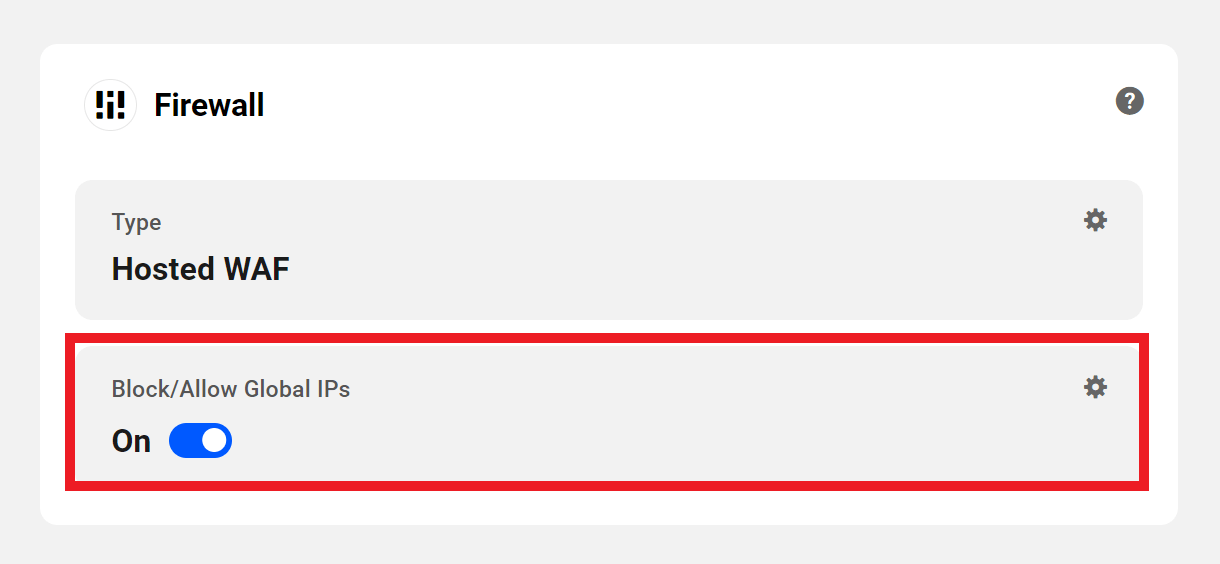 Allows the user to synchronize the global IP allowlist & blocklist on a site.