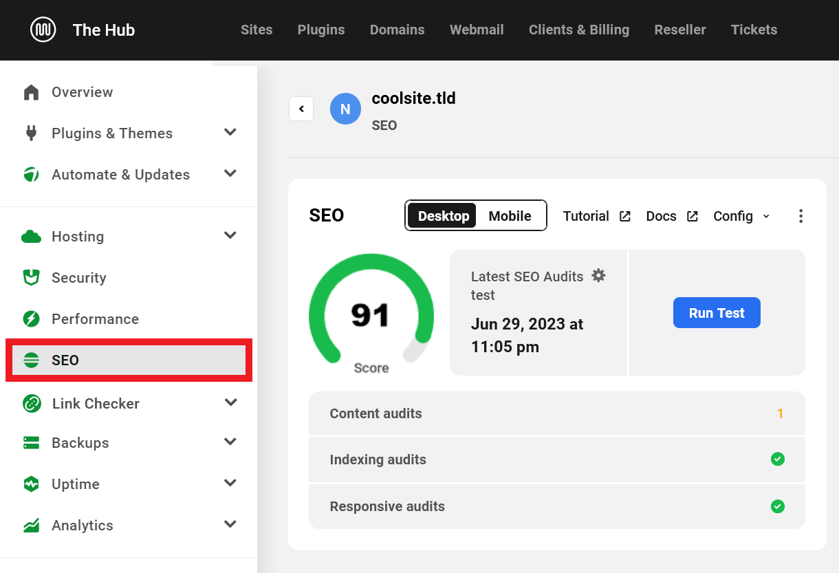 View SEO Information