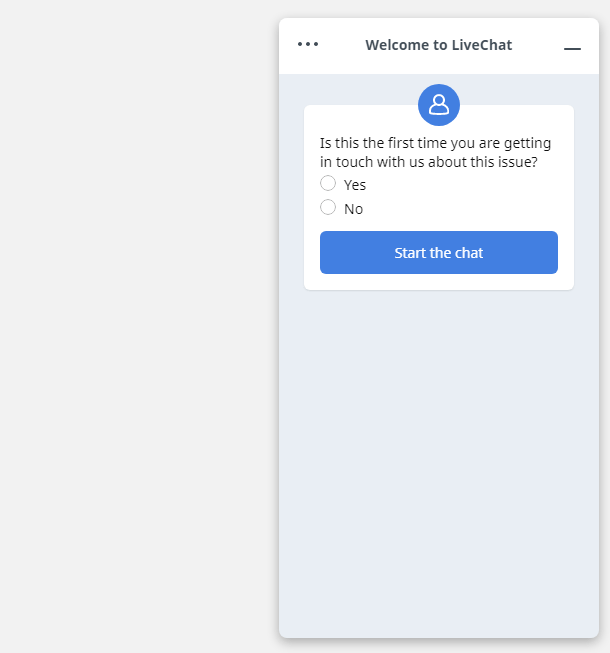 WPMU DEV in-chat start survey