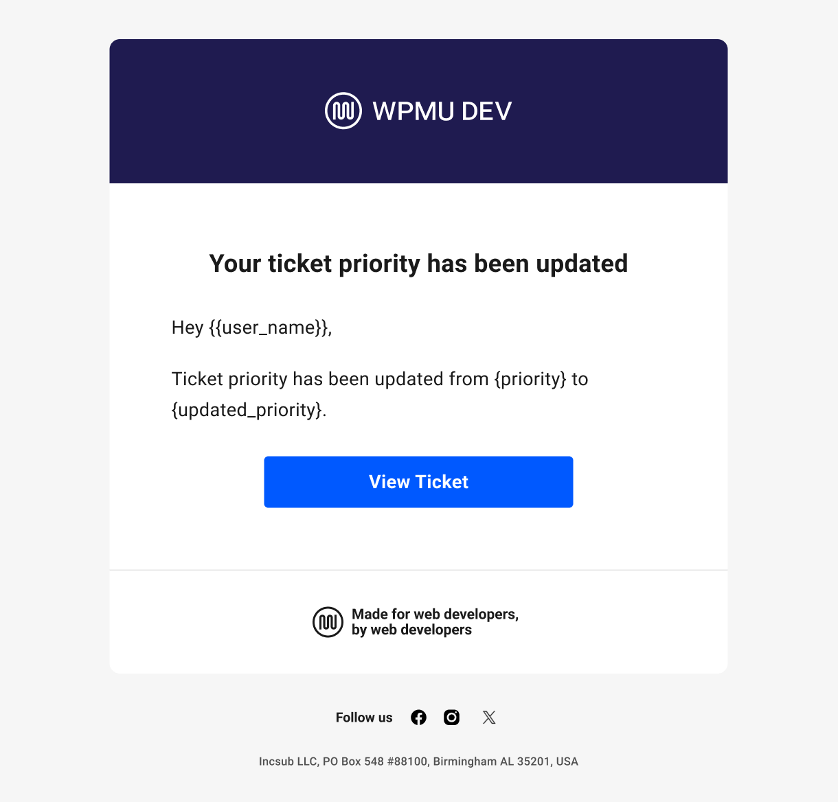 hub tickets email member priority updated@2x